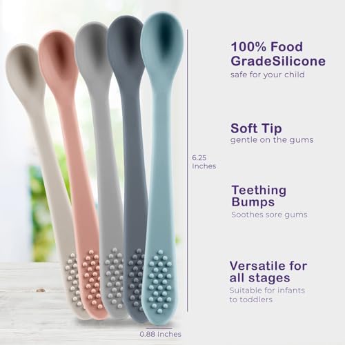 Pastel1 silicone baby spoon set