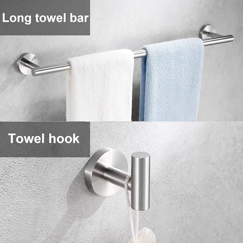 Kwanicas6-Piece Brushed Nickel Bathroom Hardware Set - Durable Stylish Towel Paper Holder System
