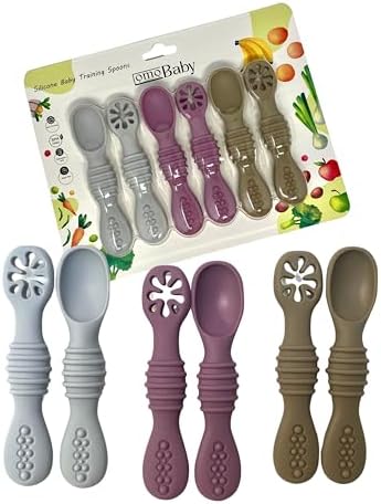 Perfect for Baby 6-Piece Silicone Spoons for Weaning