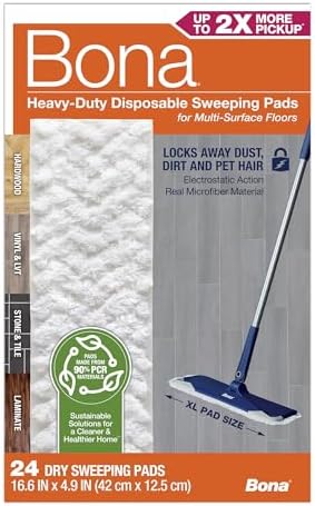 Bona Sweeping Pads - Heavy-Duty Microfiber