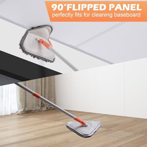 Wall Cleaner Triangle Mop with 82 Inch Long Handle
