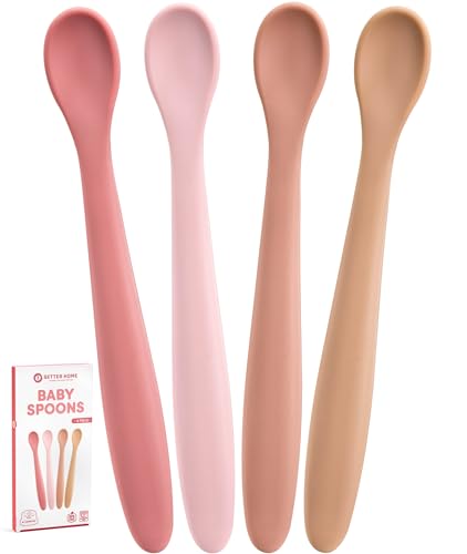 SETTER HOME Best Soft Silicone Baby Spoons 4-Pack 1