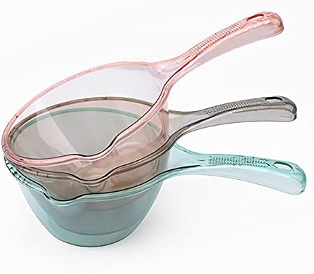 Transparent Pink Water Scoop with Spout Bathroom Kitchen Essential