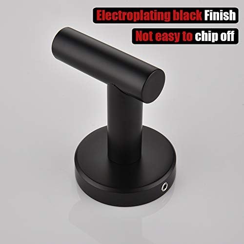 J-Q-K Black 2-Pack Bathroom Towel Hook