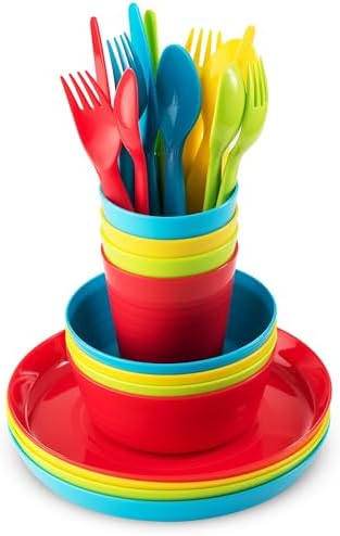Perfect BPA-Free Kids Dinnerware Set for 4-24 Pieces