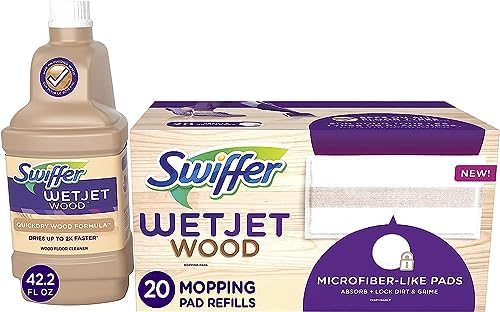Swiffer WetJet Mops - Pure Floor Care Bundle 20 Pads Solution