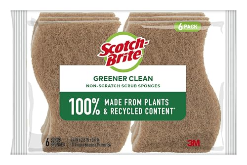 Scotch-Brite Greener Clean Non-Scratch Scrub Sponge Set 6 pack