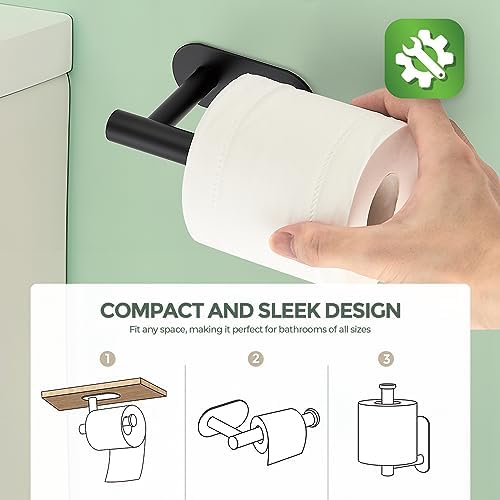 Matte Black Stainless Steel Toilet Paper Holder