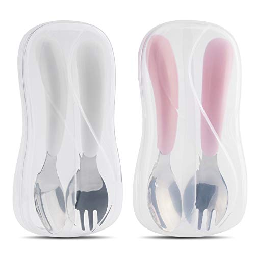 2-Pack Toddler Utensils Self-Feeding Flatware Set