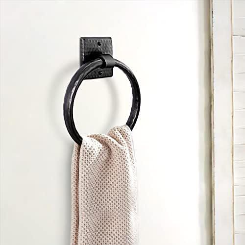 Elegant Wall-Mount Towel Holder for Rustic Style