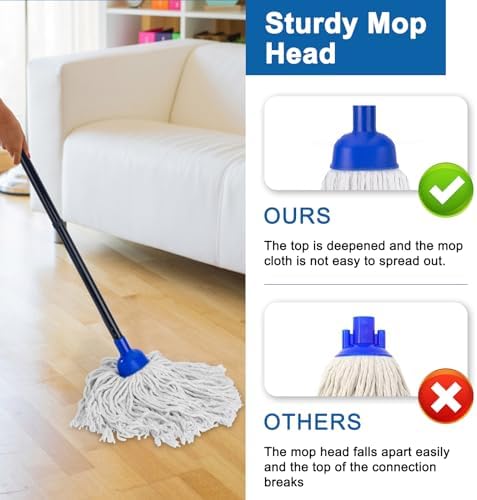 Lightweight Durable Mop Head for Microfiber Cloths