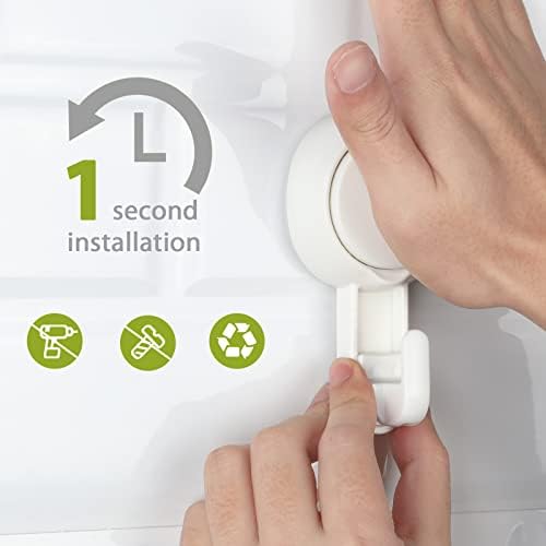 Elegear Suction Cup Shower Hooks 4-Pack