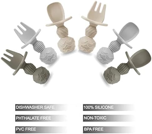 6-Piece Silicone Baby Feeding Set Self-Feeding for Infants