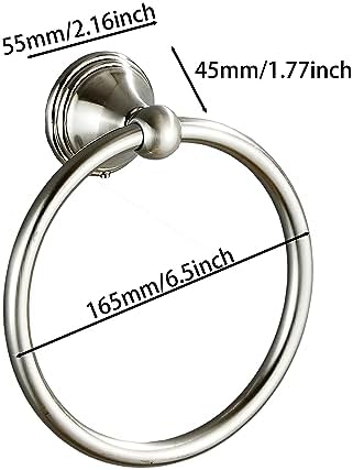Stylish 1-Pack Hand Towel Holder for Bathroom Brushed Nickel