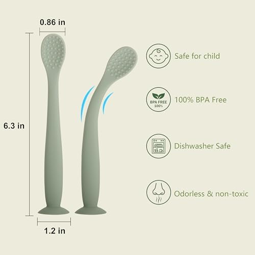 Safe Silicone Baby Feeding Spoons Set for Babies