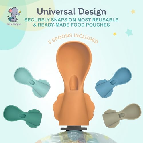 Little Whispers 5-Pack Baby Pouch Spoon Attachments