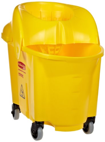 Rubbermaid WaveBrake 35 QT Bucket Wringer Combo Yellow Heavy-Duty