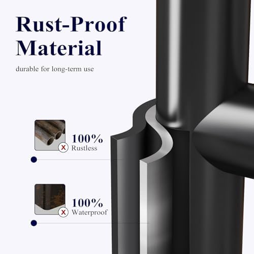 Kitsure Multifunctional Toilet Paper Holder Rust-Proof Black Durable