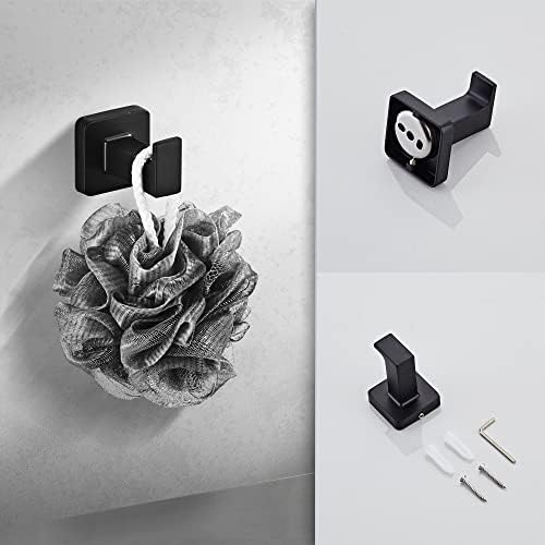 Matte Black Bathroom Hardware Set 4 Pieces