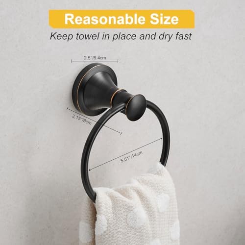 BESy Oil Rubbed Bronze Wall-Mounted Towel Holder