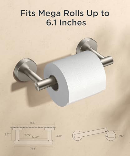 FORIOUS Rust-Proof Double-Post Toilet Paper Holder