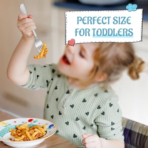 E-far Kids Flatware Set Stainless Steel Tokens for toddlers