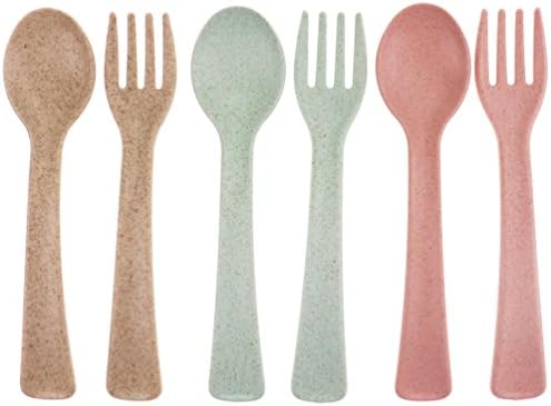 Boieo Toddler Forks Spoons Set - Safe Eco-Friendly Baby