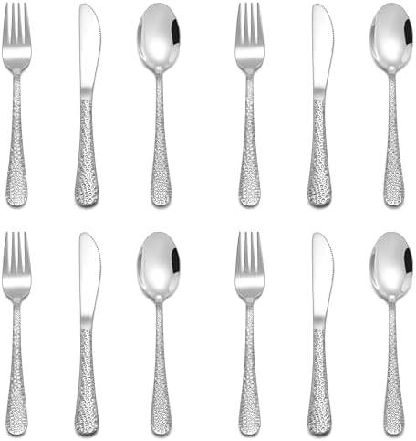 E-far Kids Flatware Set Stainless Steel Tokens for toddlers