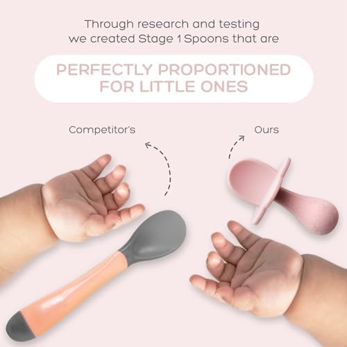 Grabease Baby silicone Spoon Set for Baby Led Weaning