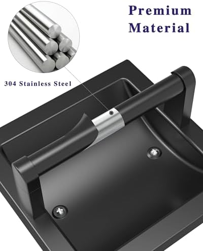 Matte Black Recessed Toilet Paper Holder