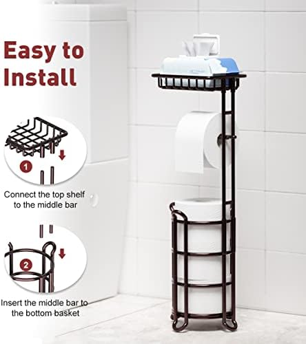 Toilet Paper Holder Stand Wall-Mounted Dispenser
