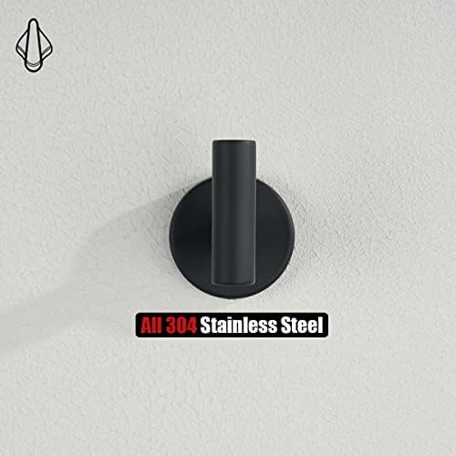 J-Q-K Black 2-Pack Bathroom Towel Hook