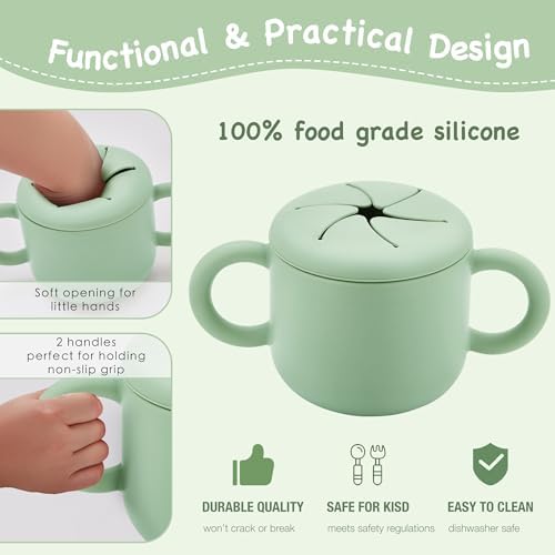 Bufims silicone baby feeding set safe convenient for 6 months