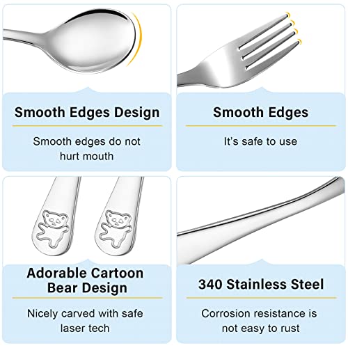 Perfectly Sized for Kids 12 Set stainless steel toddler utensils