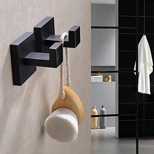 TASTOS Bath Towel Coat Hangers Stainless Steel Modern Black Design