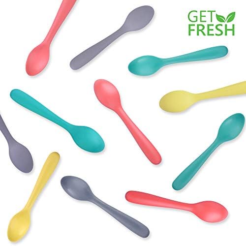 Bamboo Kids Spoons Set - Bright and Reusable for Toddlers