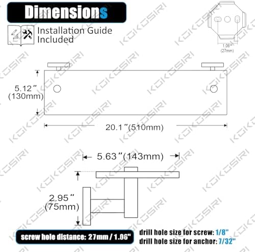 KOKOSIRI 20 Folding Wall Shelf