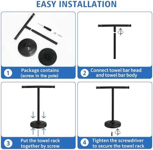 RUMOSE 13 Inch Oil Rubbed Bronze Towel Bar