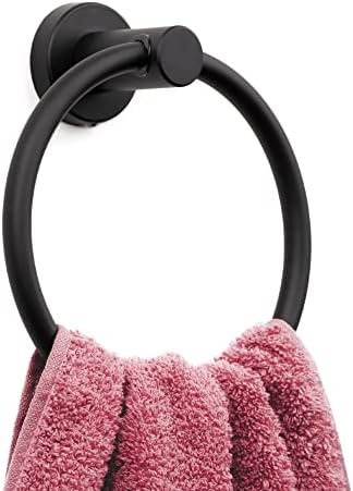 Mat Black Towel Ring - Durable Bathroom Towel Holder