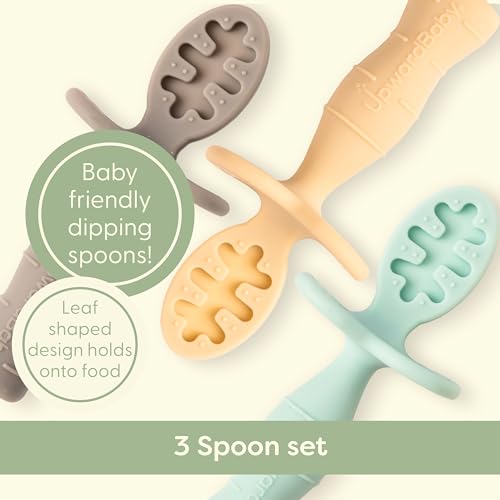 Ergonomic Silicone Baby Feeding Spoons for 6 Months