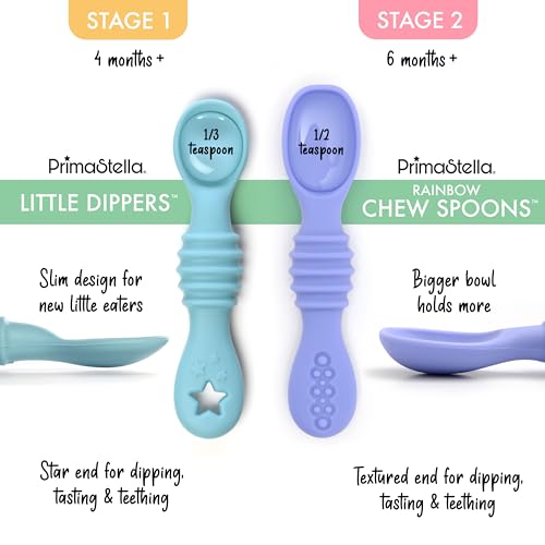 Little Dippers Silicone Baby Spoon Set for Newborns