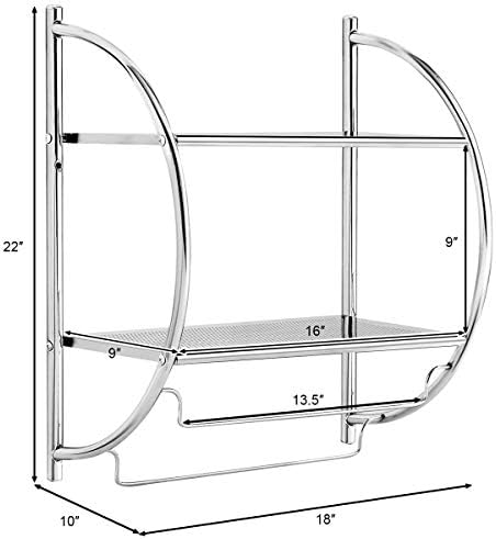 Wall-Mounted Chrome Shed Organizer