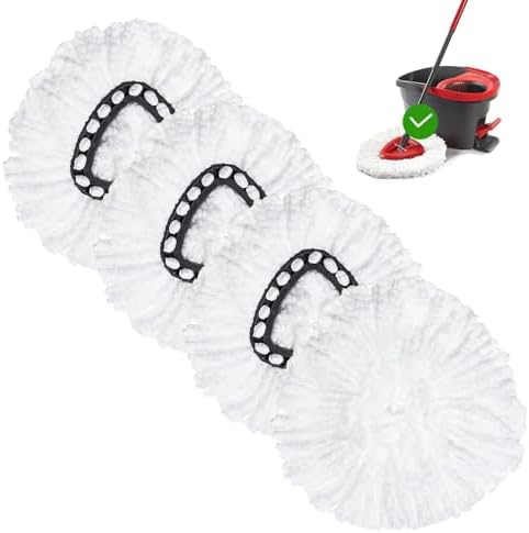 4-Pack of Microfiber Mop Heads