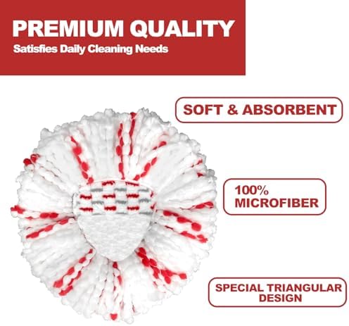 DWavele 40 More Cleaning Power Machine Washable Mop Head Replacement