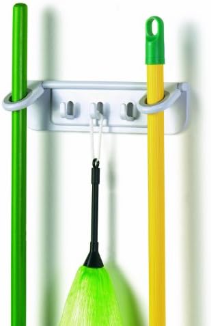 Sturdy Mop and Broom Organizer White