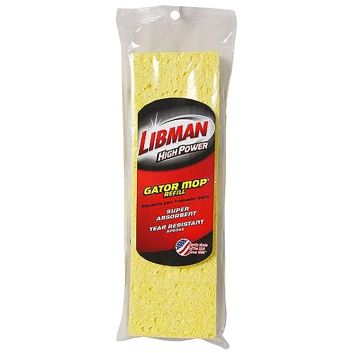 Libman Big Gator Mop Refill Yellow 11 Wide SyntheticCellulose