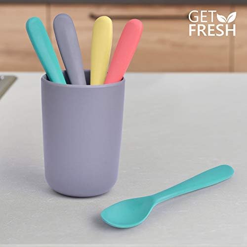 Bamboo Kids Spoons Set - Bright and Reusable for Toddlers
