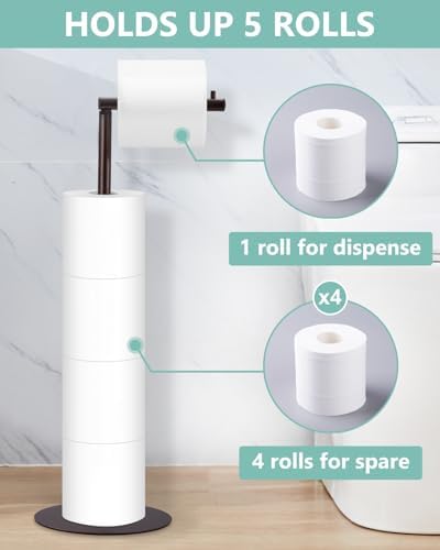 Space-Saving Toilet Paper Holder Stand