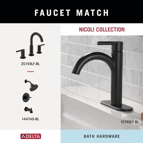 Delta Nicoli 4-Piece Bathroom Set Matte Black