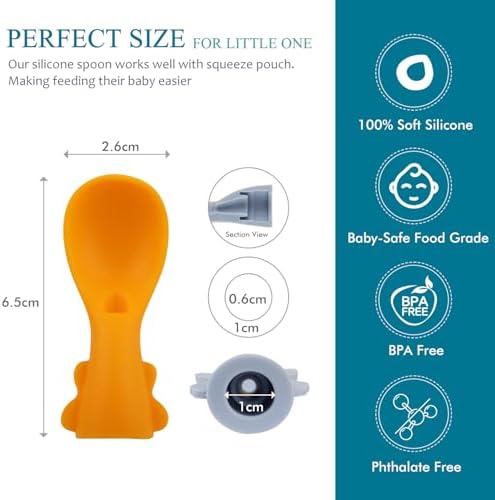 Miniguysa Universal Baby Food Pouch Spoon Attachment 8-Piece Set